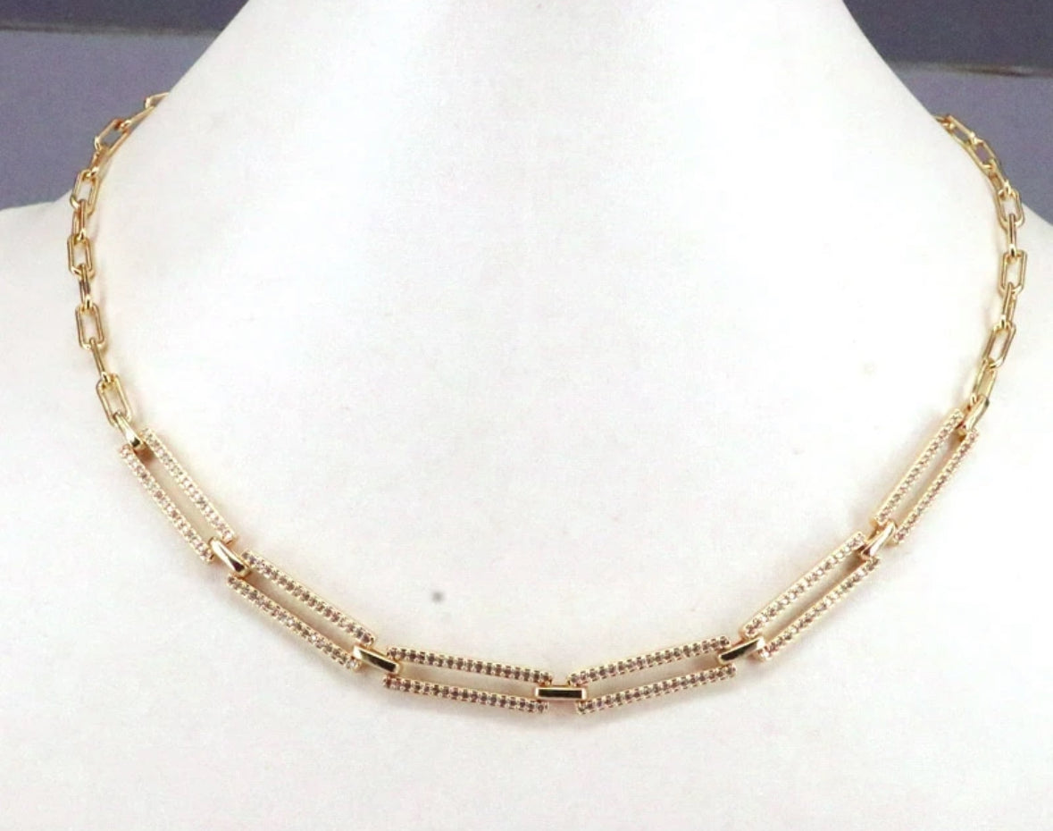 Gold-plated necklace, Soda Pop Tab opener. Adjustable Length 42-46 cm, CZ Micro Pave, Perfect for Layering, Gift Idea for her, mom, women.
