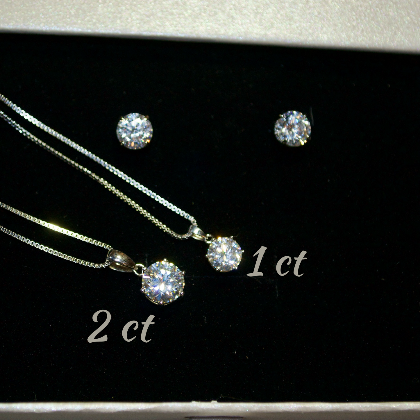 Moissanite Diamond Pendant Necklace 1 & 2 Carat Dazzling , 925 Sterling Silver, D Colour VVSI Clarity, genuine stone, certificate included.