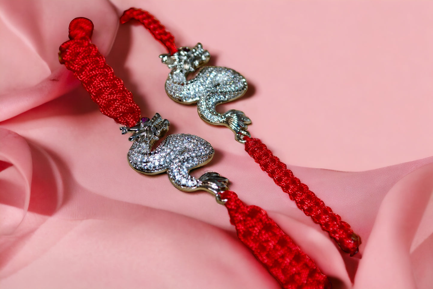 Dragon Adjustable Macrame Bracelet. Durable, Lucky Red Macrame 2 Sizes Available. Women Men Jewelry.