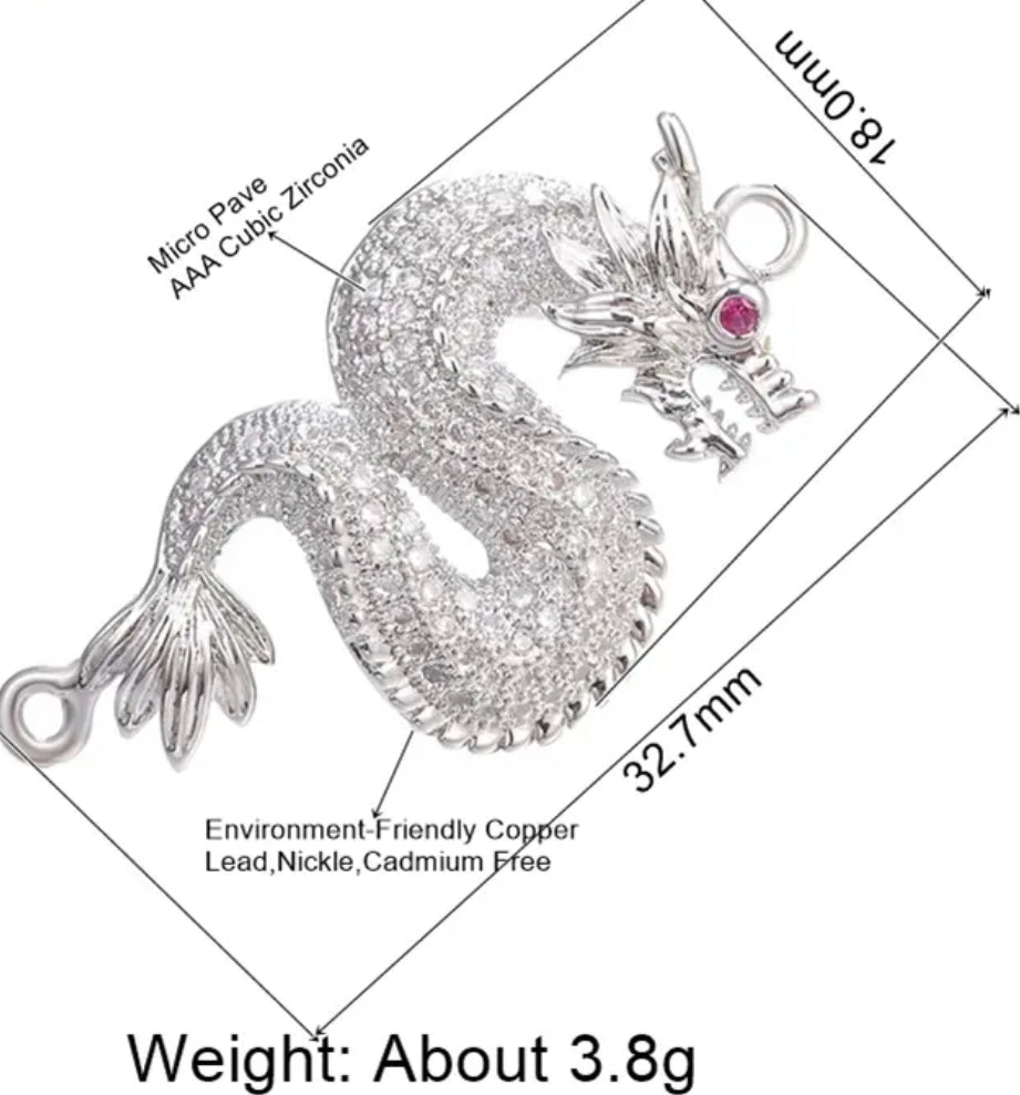 Dragon Adjustable Macrame Bracelet. Durable, Lucky Red Macrame 2 Sizes Available. Women Men Jewelry.