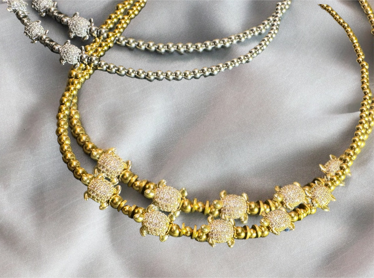 Sea Turtle Necklace with Pave Cubic Zirconia | Handcrafted High-Quality Design, Great for Layering, Gift Idea