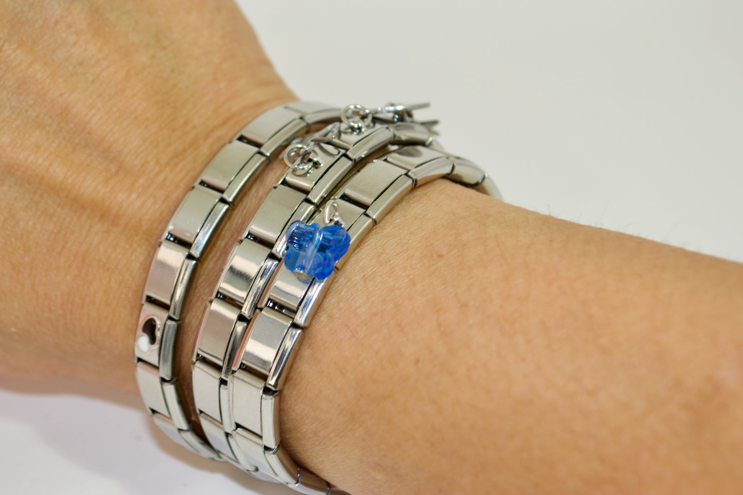 Charm Bracelet - 9mm spacers. 100% stainless steel