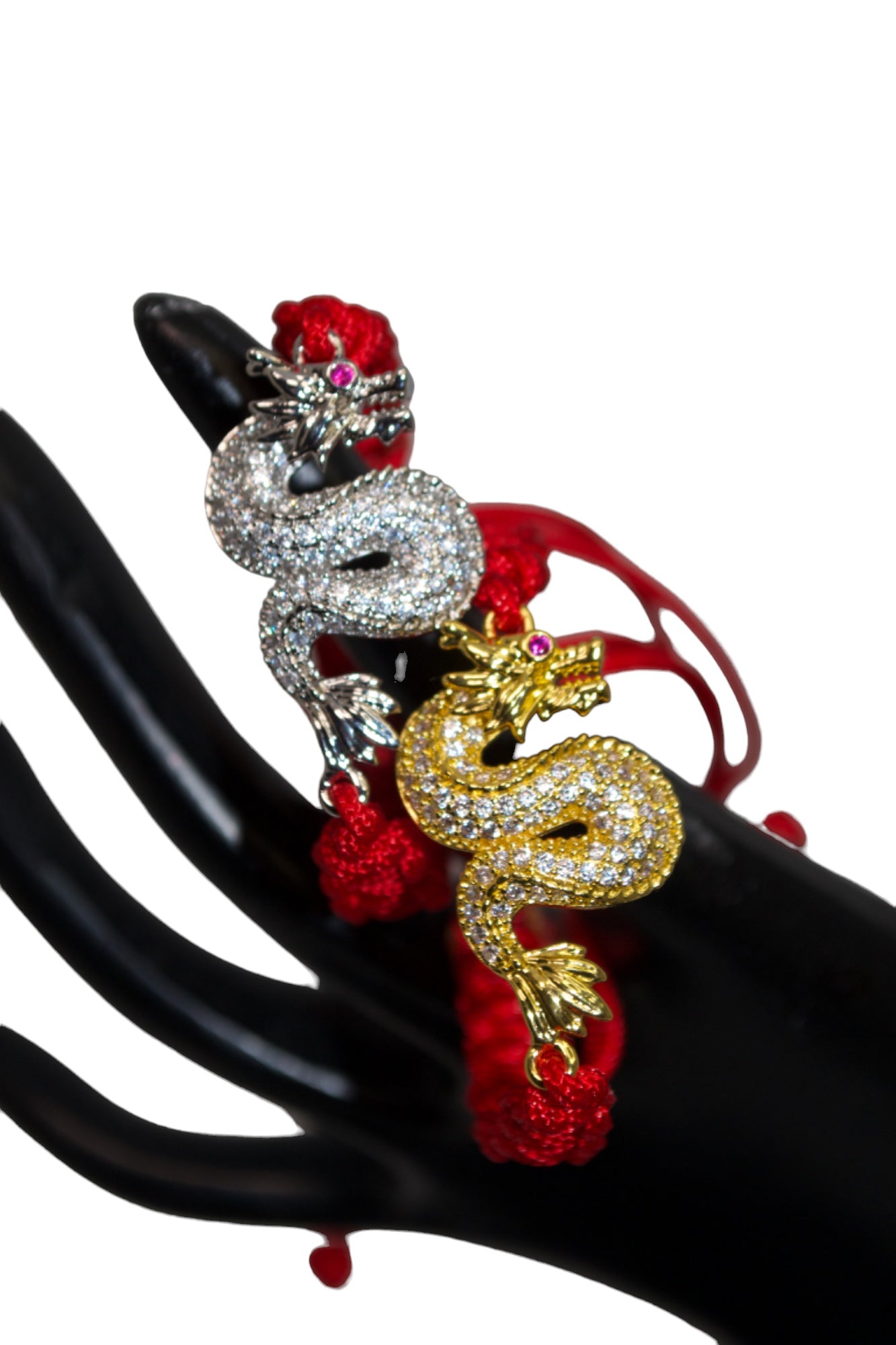 Dragon Adjustable Macrame Bracelet. Durable, Lucky Red Macrame 2 Sizes Available. Women Men Jewelry.