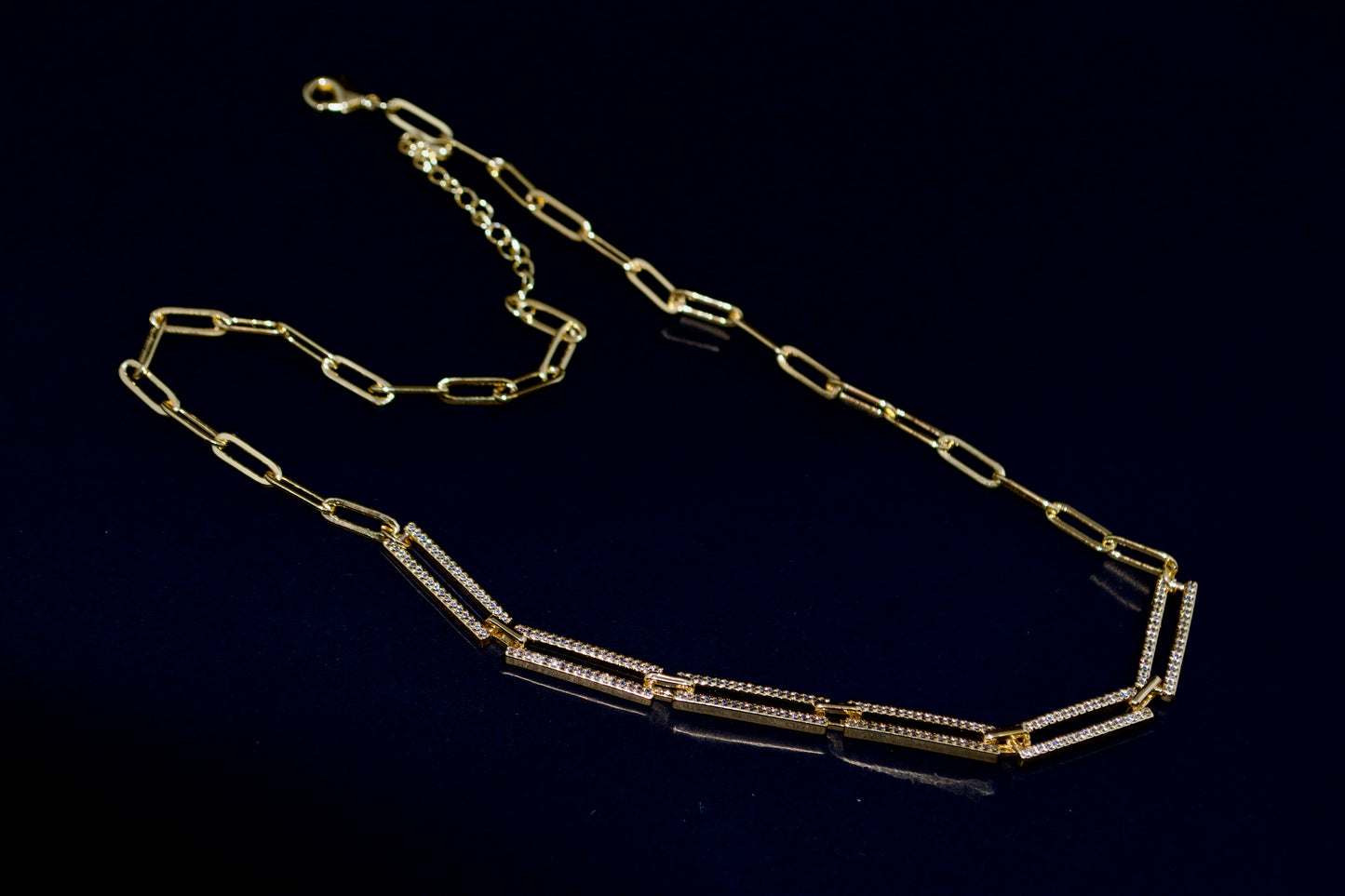 Gold-plated necklace, Soda Pop Tab opener. Adjustable Length 42-46 cm, CZ Micro Pave, Perfect for Layering, Gift Idea for her, mom, women.