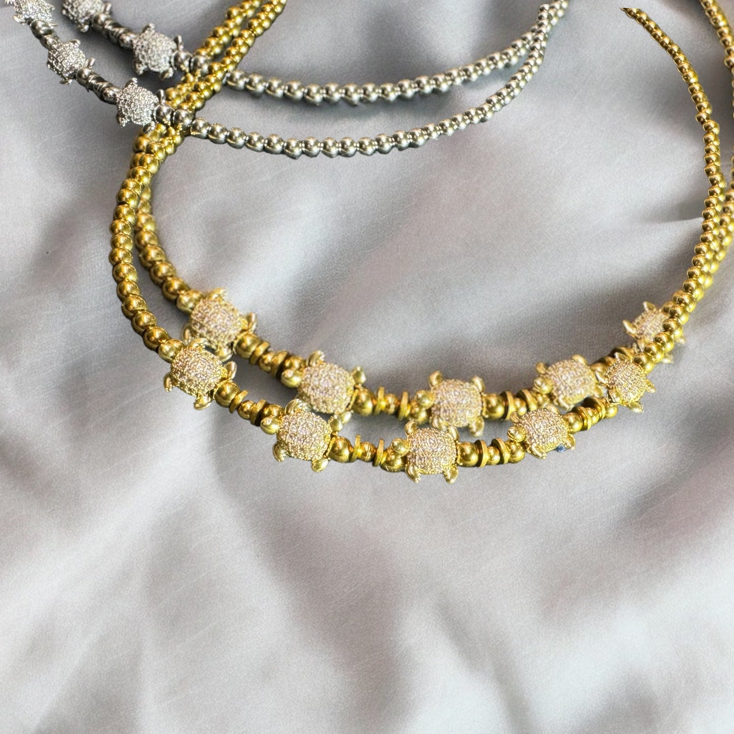 Sea Turtle Necklace with Pave Cubic Zirconia | Handcrafted High-Quality Design, Great for Layering, Gift Idea