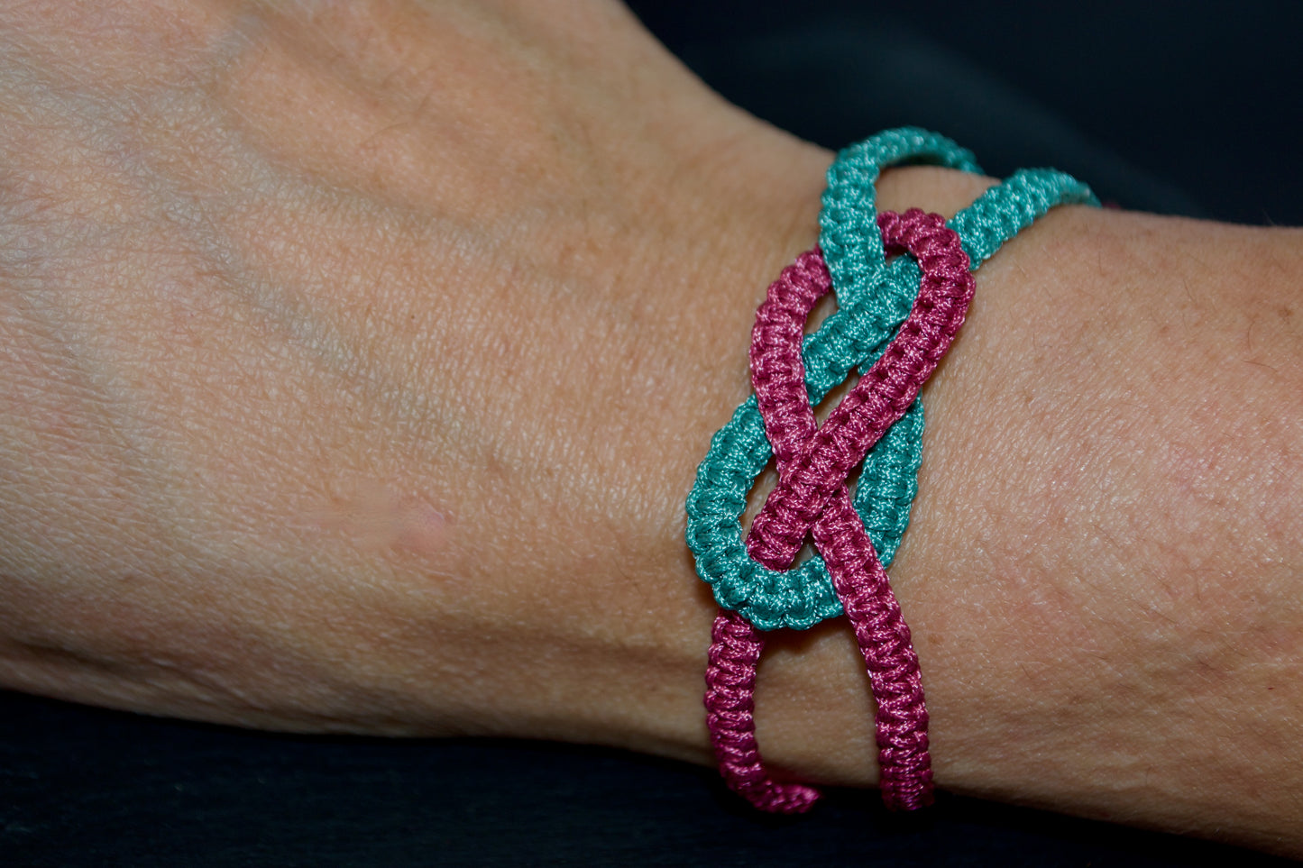 Macrame Infinity Sign Bracelets. Set of 2, Adjustable Jewelry. Friendship Meaningful Custom Gifts. Everyday gifts