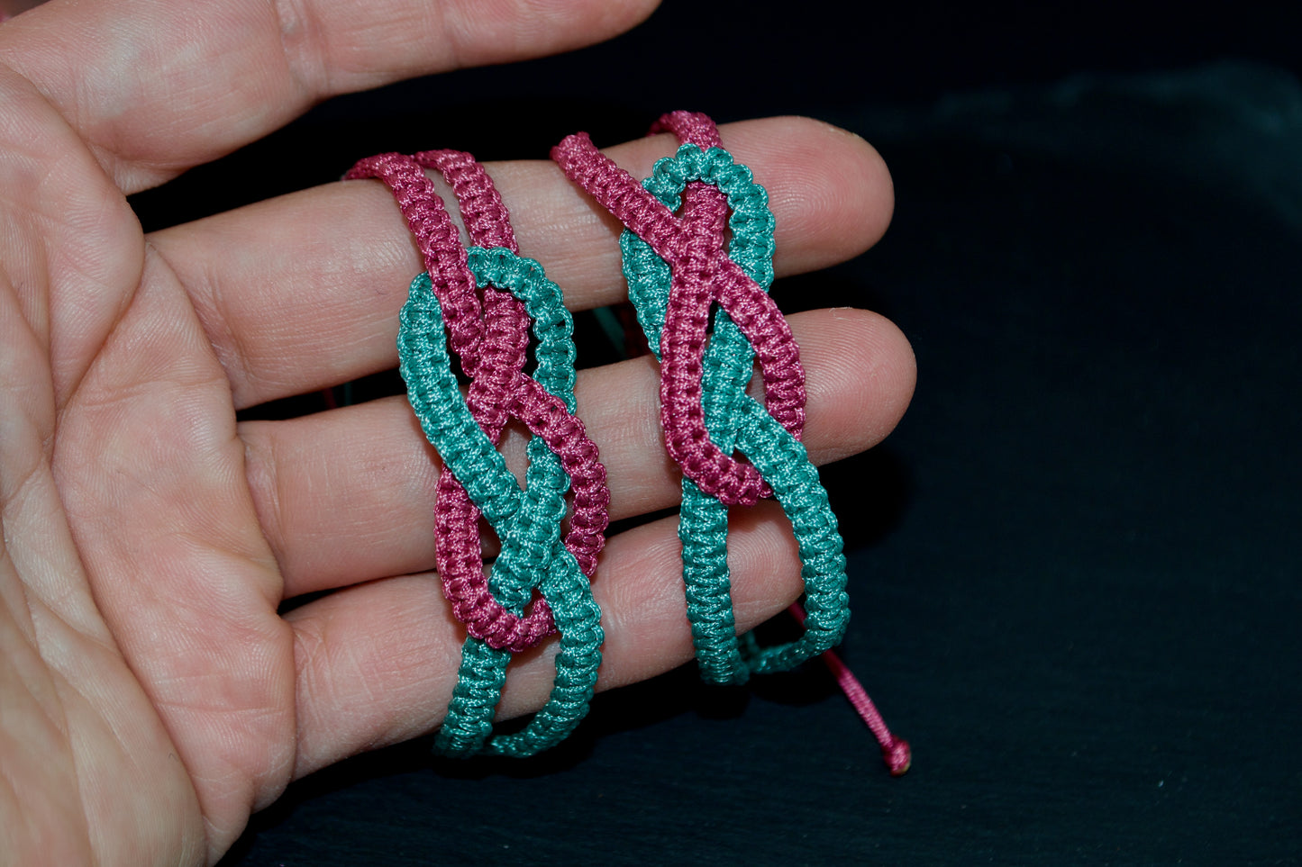 Macrame Infinity Sign Bracelets. Set of 2, Adjustable Jewelry. Friendship Meaningful Custom Gifts. Everyday gifts