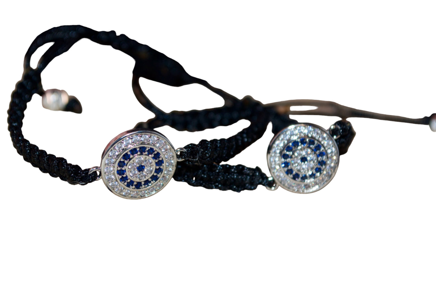 Evil Eye Bracelets. Set of 2 Coordinating Couple Adjustable Jewelry. Friendship Meaningful Custom Gifts. Everyday gifts