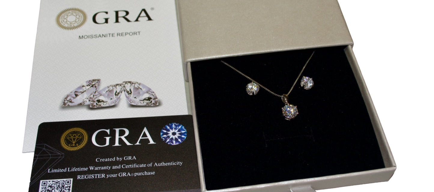 Moissanite Diamond Pendant Necklace 1 & 2 Carat Dazzling , 925 Sterling Silver, D Colour VVSI Clarity, genuine stone, certificate included.