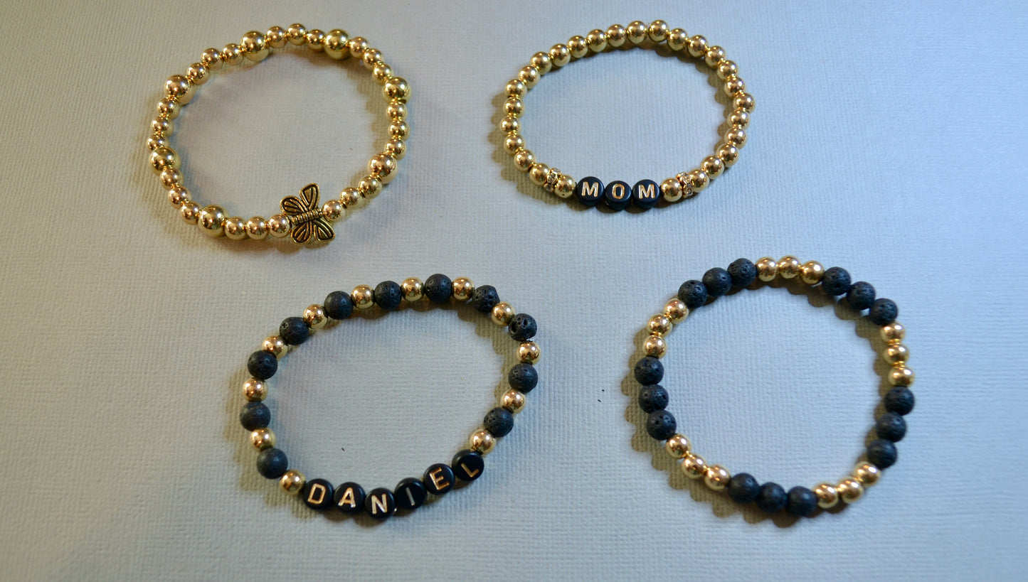 Personalized Bracelets, Custom Word, Personalized Gift