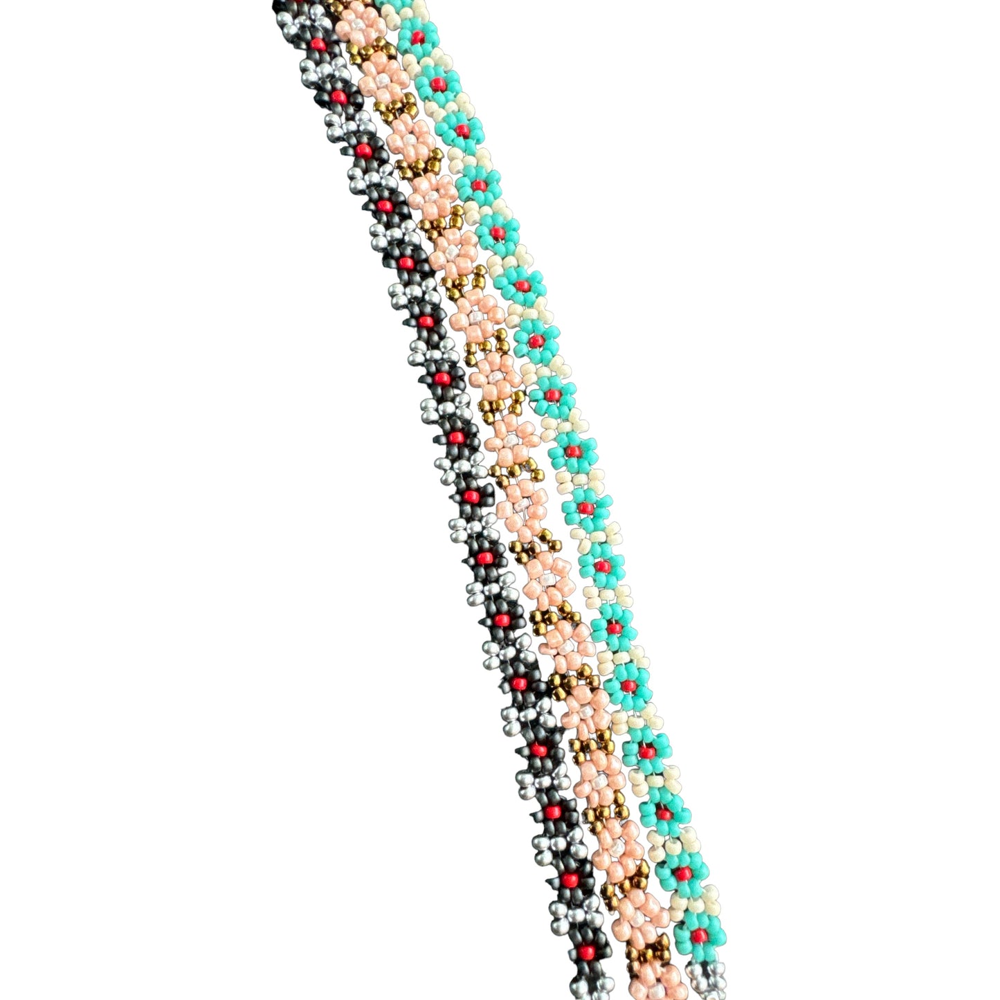 Daisy Flower Bracelet. Lobster Clasp, Various Colors, Fits 6.5-8 In Wrists. Handmade by Gigis.