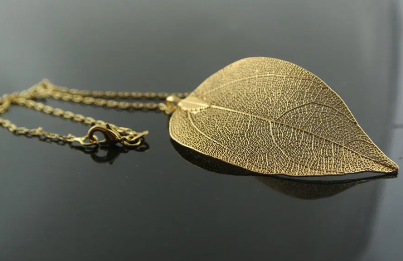 Leaf Necklace, Statement Piece, Boho Style Perfect gift for Her