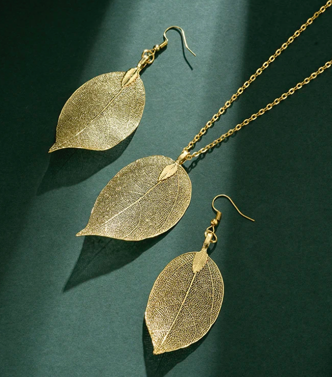 Leaf Necklace, Statement Piece, Boho Style Perfect gift for Her