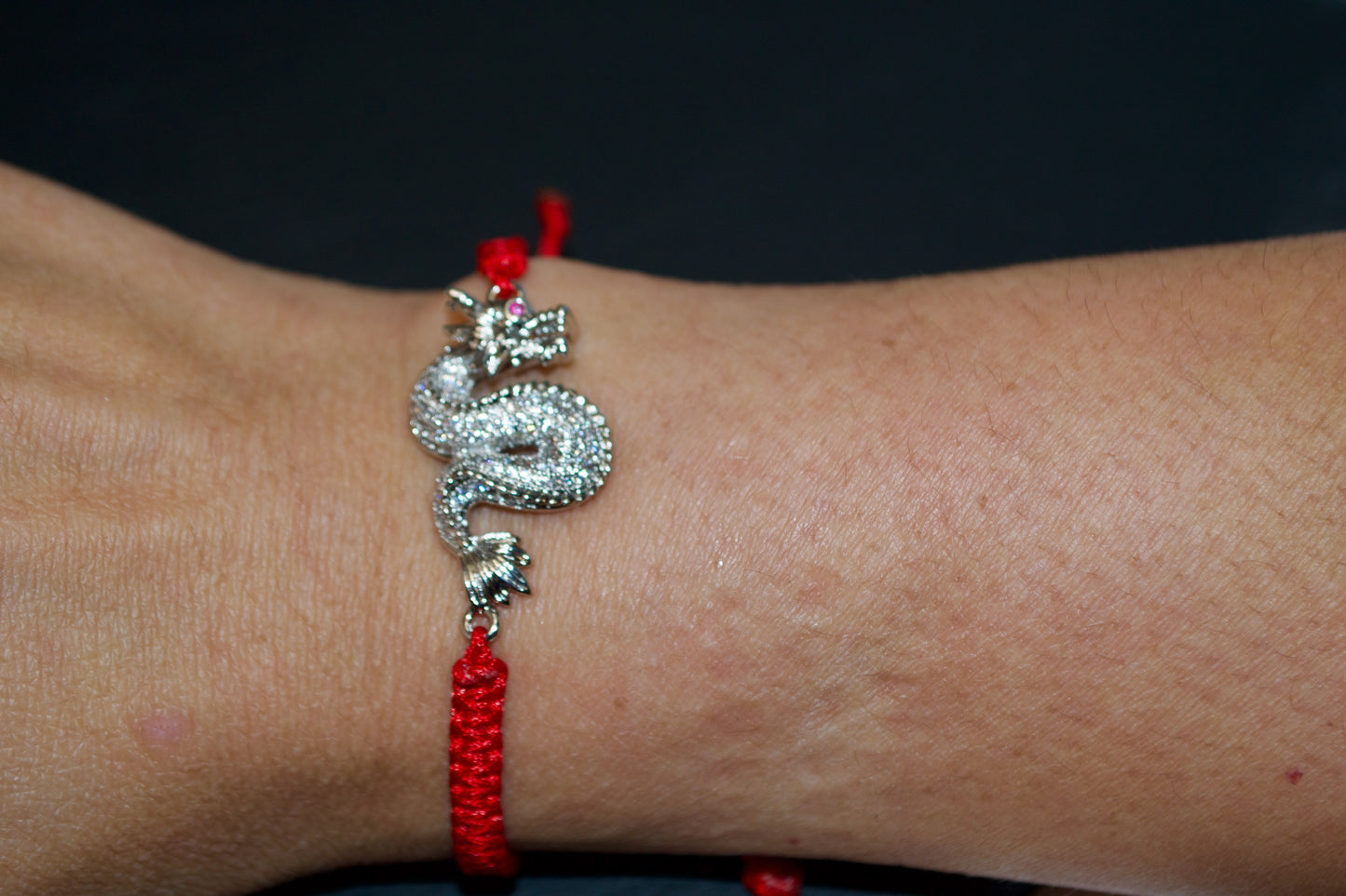 Dragon Adjustable Macrame Bracelet. Durable, Lucky Red Macrame 2 Sizes Available. Women Men Jewelry.