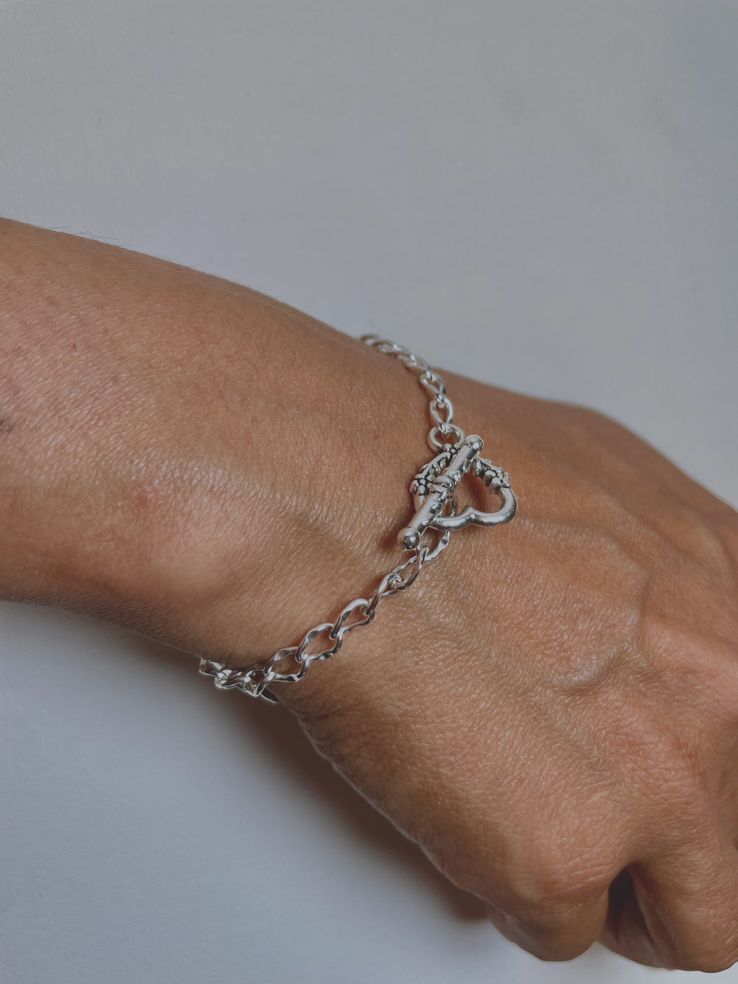 Zodiac-inspired Silver Tone Chain Bracelet with charms - Personalized and Stylish with Toggle Clasp. Great Birthday gift, by Gigi's