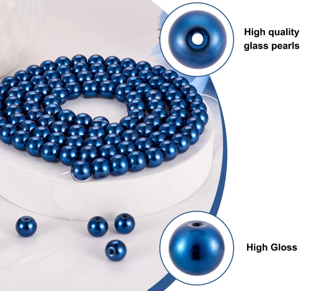 Pearl Rosaries with clasp. Small Size, Great for Baptisms, Communion, Wedding Favours. Pearl decades. Sets of 10, ships with gift box and organza bag.