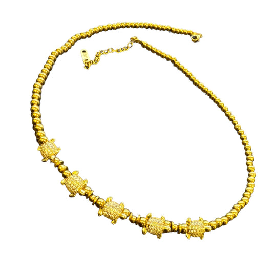 Sea Turtle Necklace with Pave Cubic Zirconia | Handcrafted High-Quality Design, Great for Layering, Gift Idea