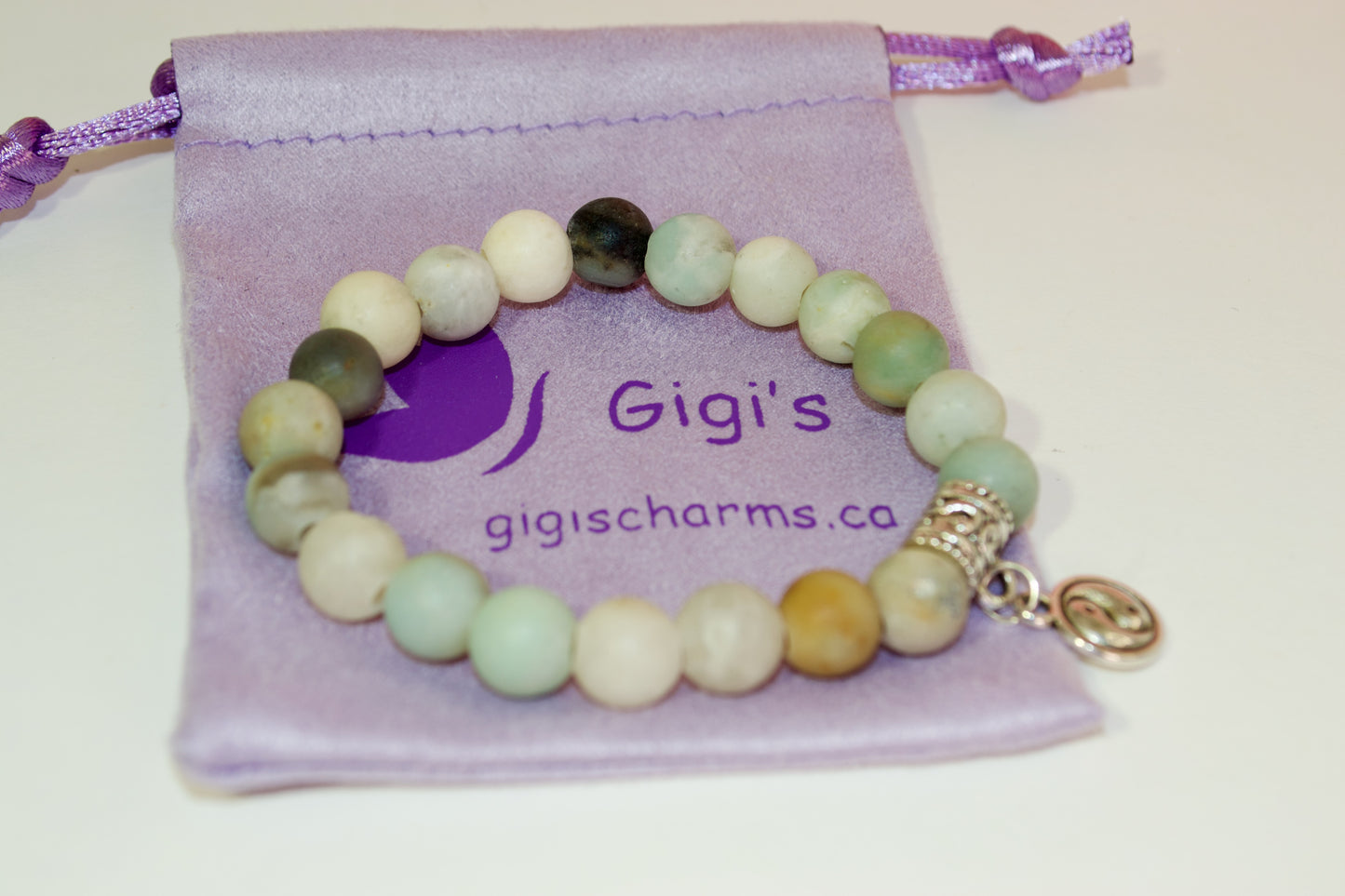 . 💚Impresionante pulsera de piedra natural de amazonita de 8 mm - Elástica y compatible con capas - Tamaños personalizados disponibles por Gigi's