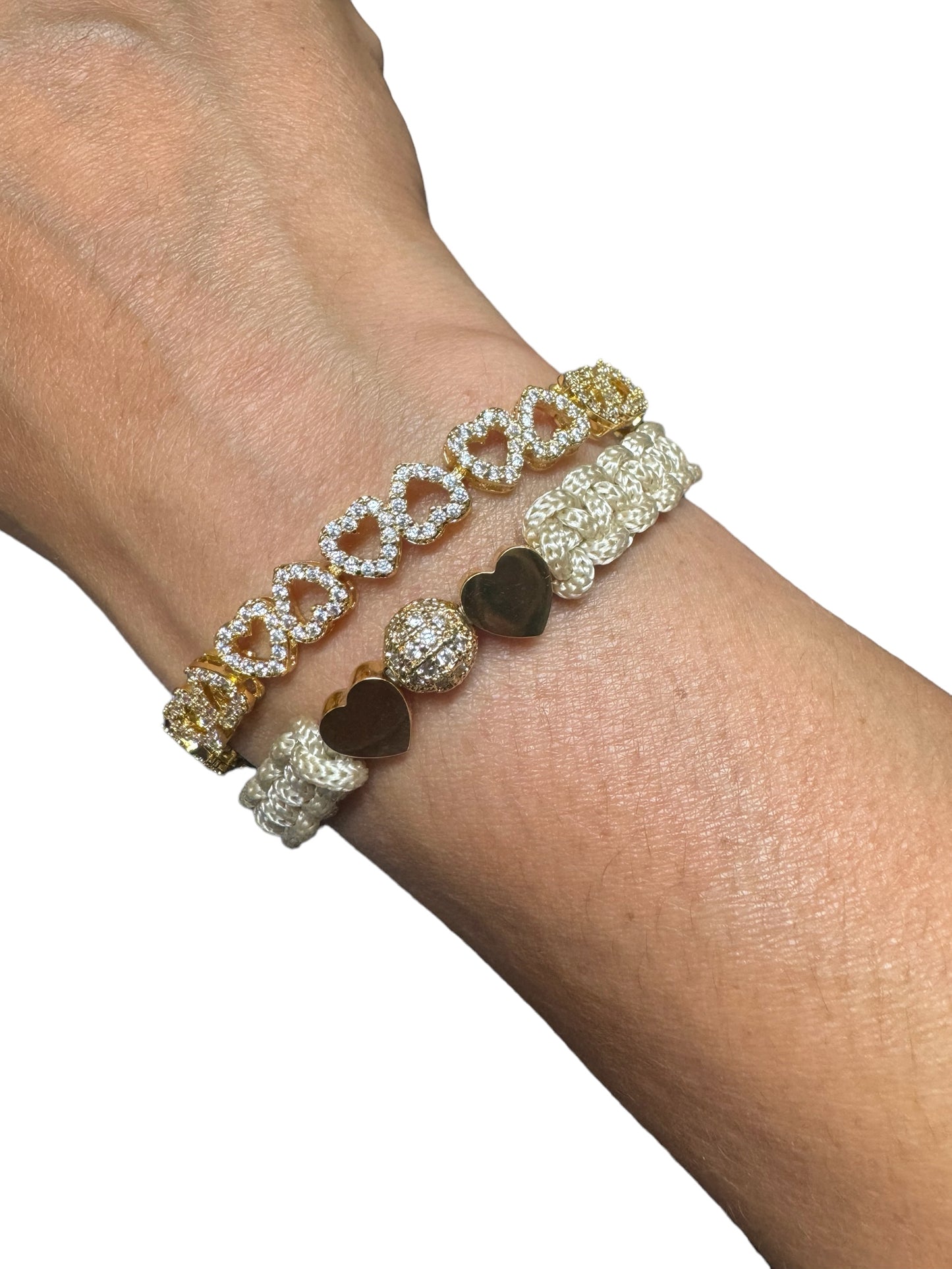 Gold Trendy Elegant Macrame Bracelet Set, Evil Eye, Layer-Friendly. Adjustable. Everyday Jewelry. Choose Your Perfect Pairing