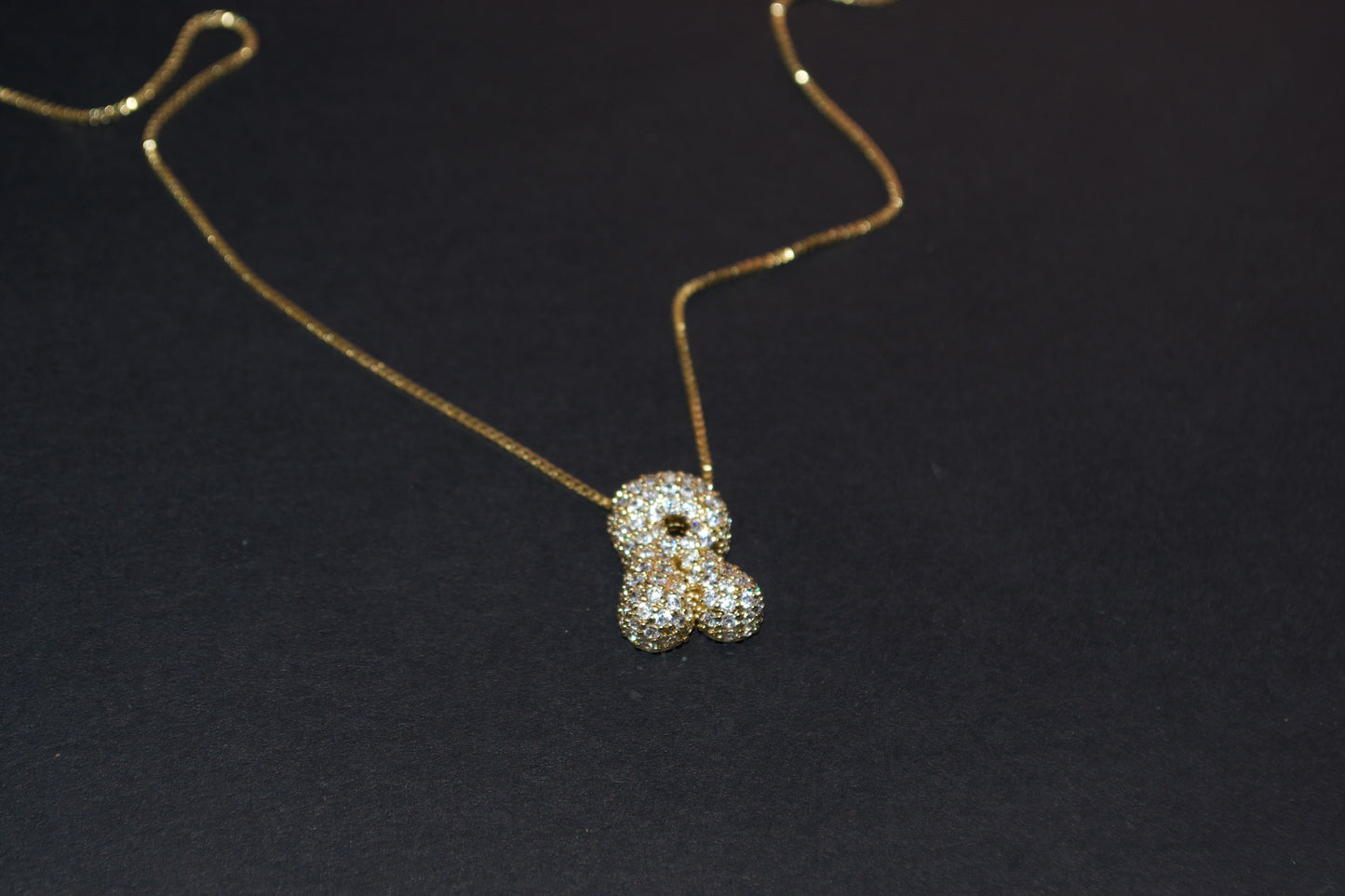 Bubble Letter Necklace with Pave Zirconia Detailing - Customizable Initial - Gold/Silver Color. Gift. layer friendly option