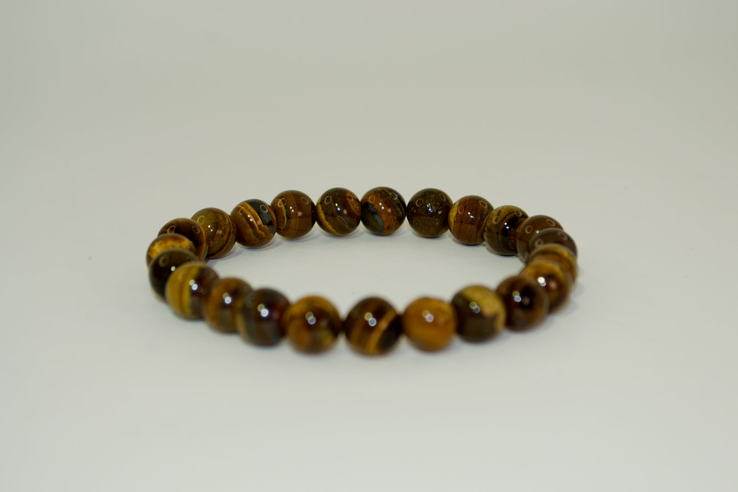 🖤☑️Pulsera de cuentas. Cristales naturales. Protección, Coraje, Energía, Pulsera con Cuentas de Piedra Natural. Ojo de Tigre, Obsidiana Negra, Roca de Lava, Hematites, 8mm. Banda elástica, Piedras preciosas - de Gigi's