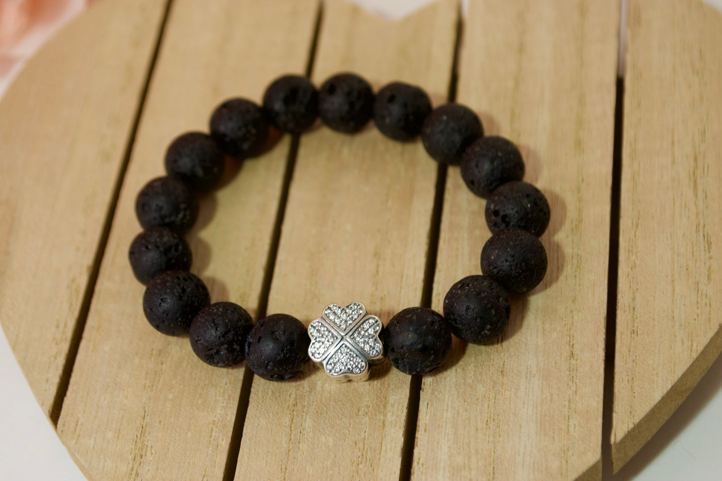 Natural Stone - Sunstone and Lava Stone Bracelet