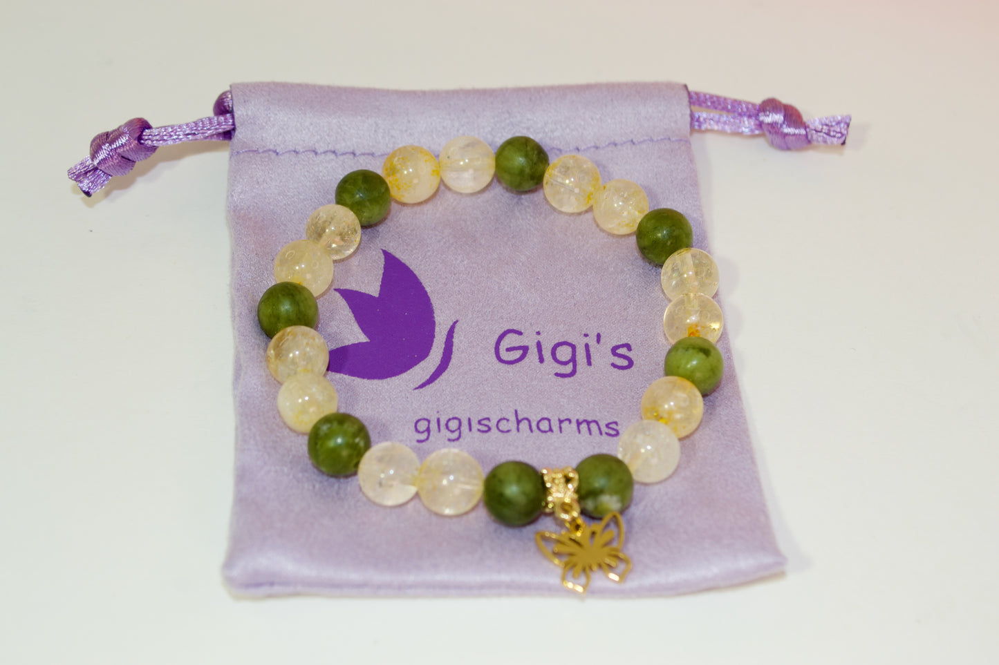Pulsera de abundancia. Jade y Citrino. Atrae el éxito y la suerte. Energía curativa. Pulsera de jade verde y citrino que admite capas de Gigi's