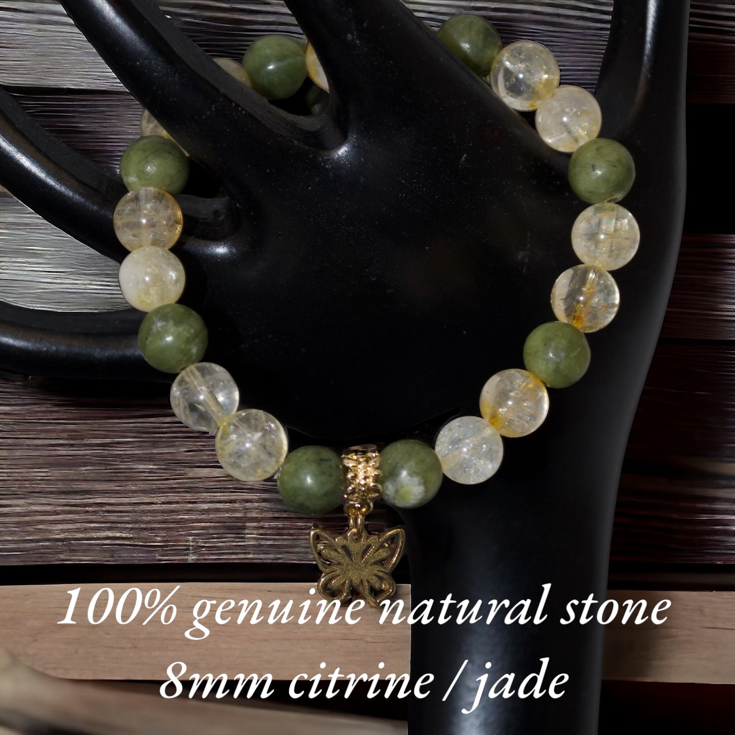 Pulsera de abundancia. Jade y Citrino. Atrae el éxito y la suerte. Energía curativa. Pulsera de jade verde y citrino que admite capas de Gigi's