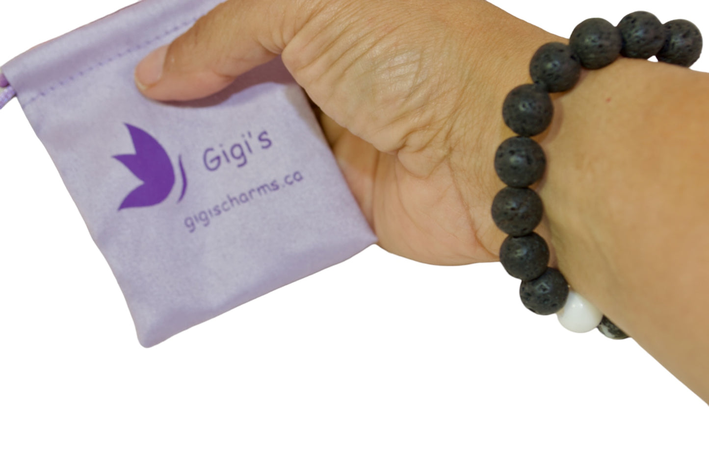 Natural Stone - Sunstone and Lava Stone Bracelet