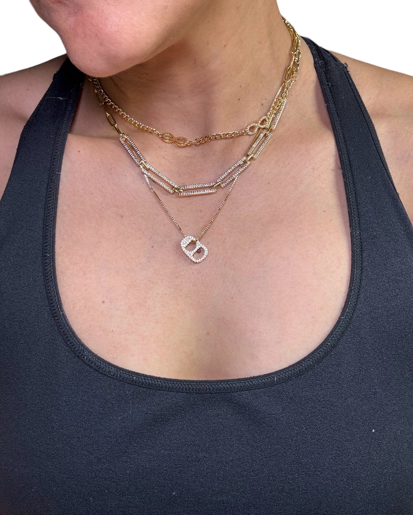 Trendy Gold Necklace. Layer-Friendly. Adjustable length