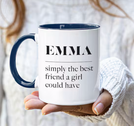 Custom Text Mugs - Personalized Coffee Mug with Large Customized Cup for a Unique Gift, by Gigi's