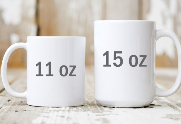 Custom Text Mugs - Personalized Coffee Mug with Large Customized Cup for a Unique Gift, by Gigi's